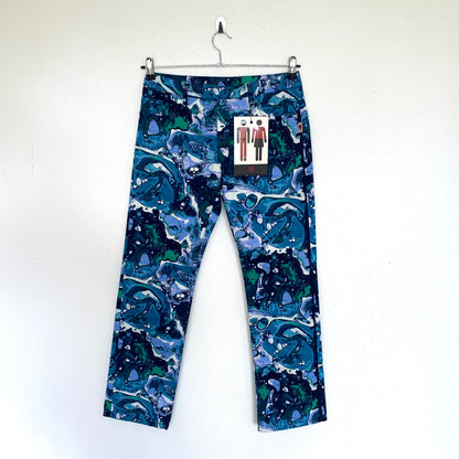 Jean Paul Gaultier SS2001 blue printed jeans