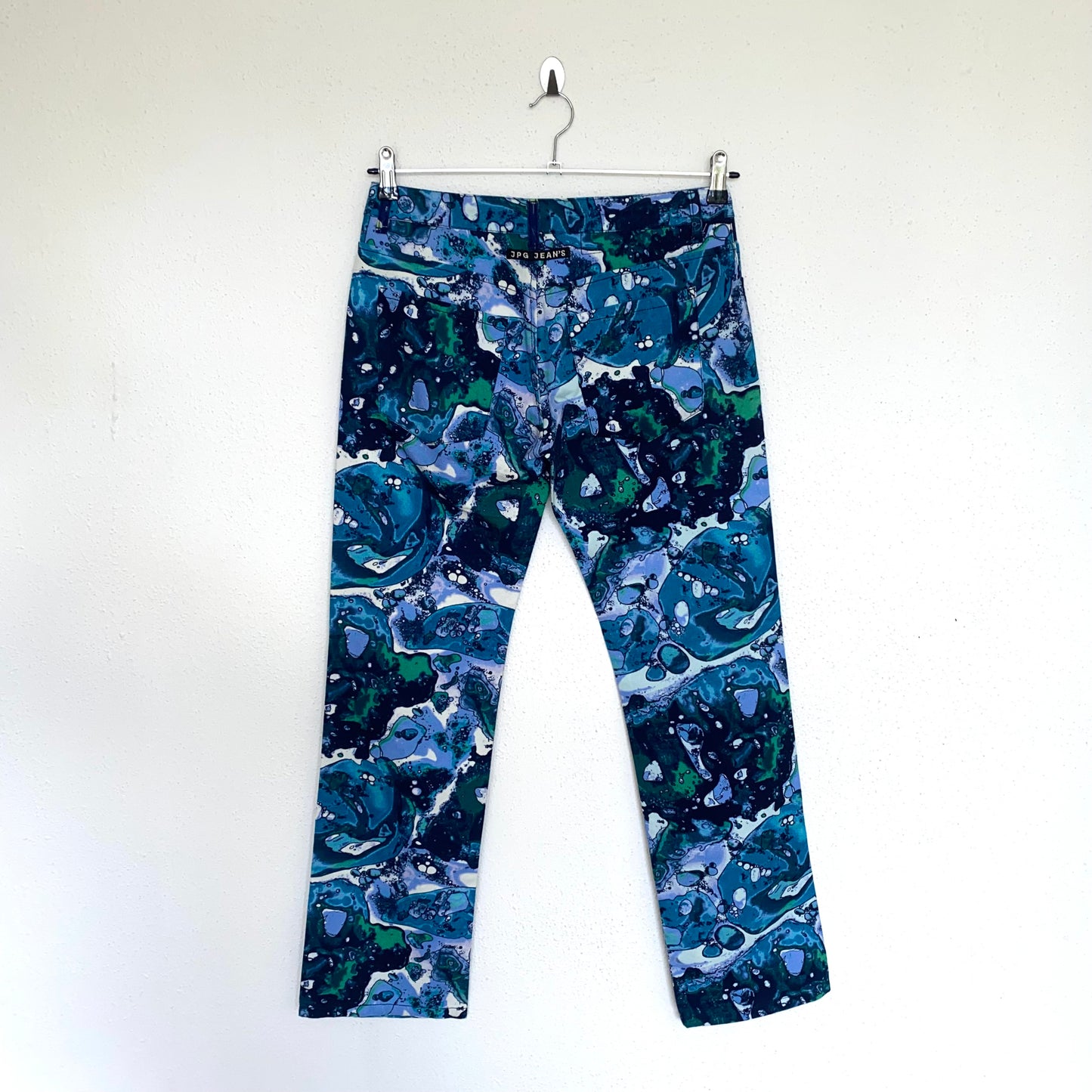 Jean Paul Gaultier SS2001 blue printed jeans