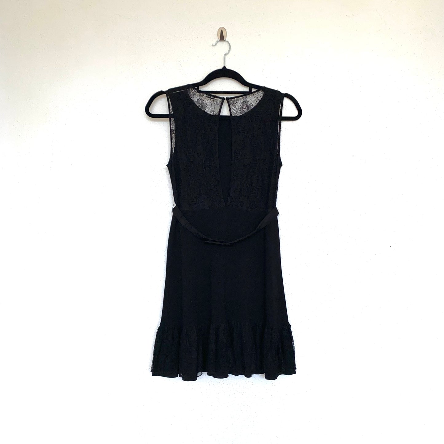 Miu Miu little black dress with bow tie and lace back