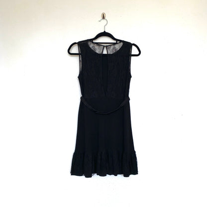 Miu Miu little black dress with bow tie and lace back