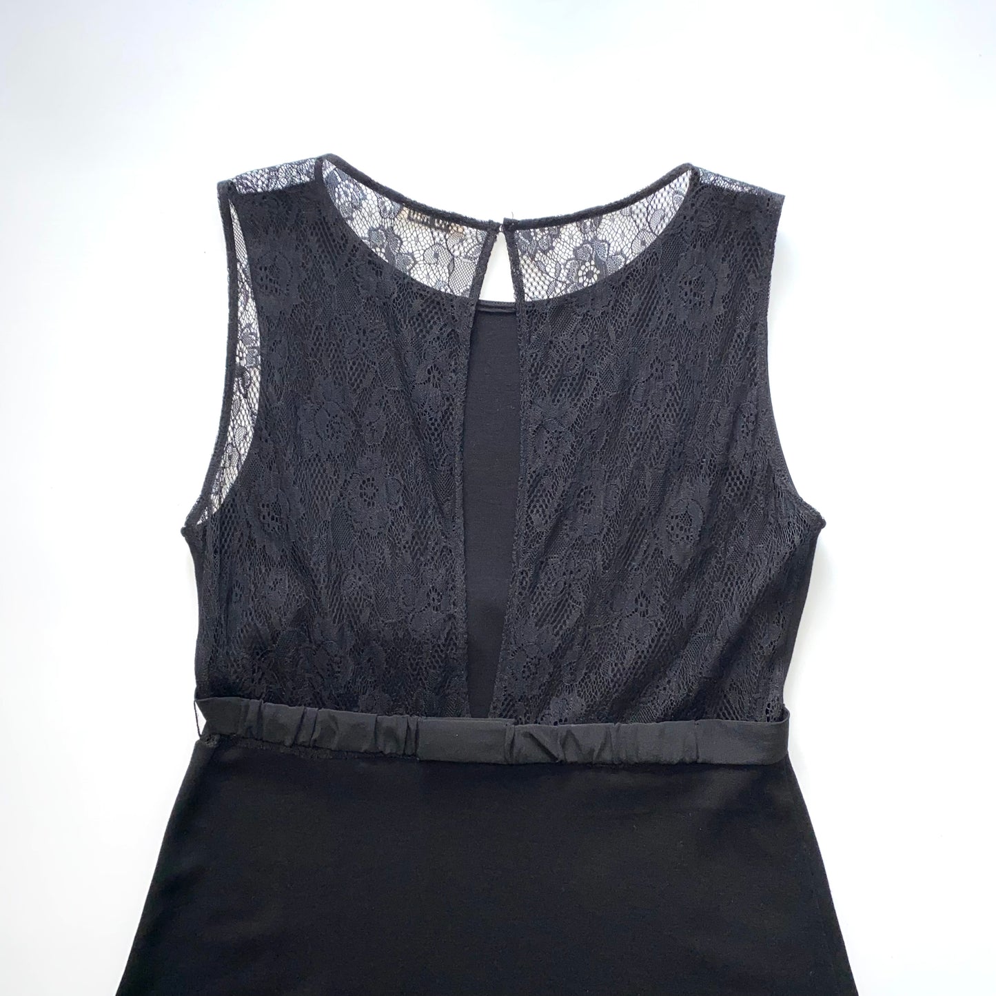 Miu Miu little black dress with bow tie and lace back