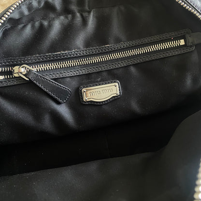 Miu Miu FW2008 black and navy bowling bag
