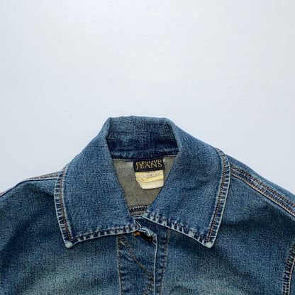 Plein Sud blue denim jacket with hook closures