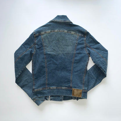 Plein Sud blue denim jacket with hook closures