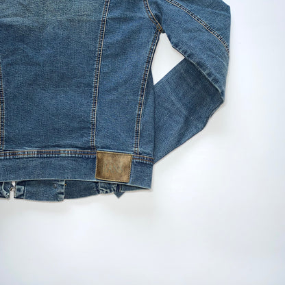 Plein Sud blue denim jacket with hook closures