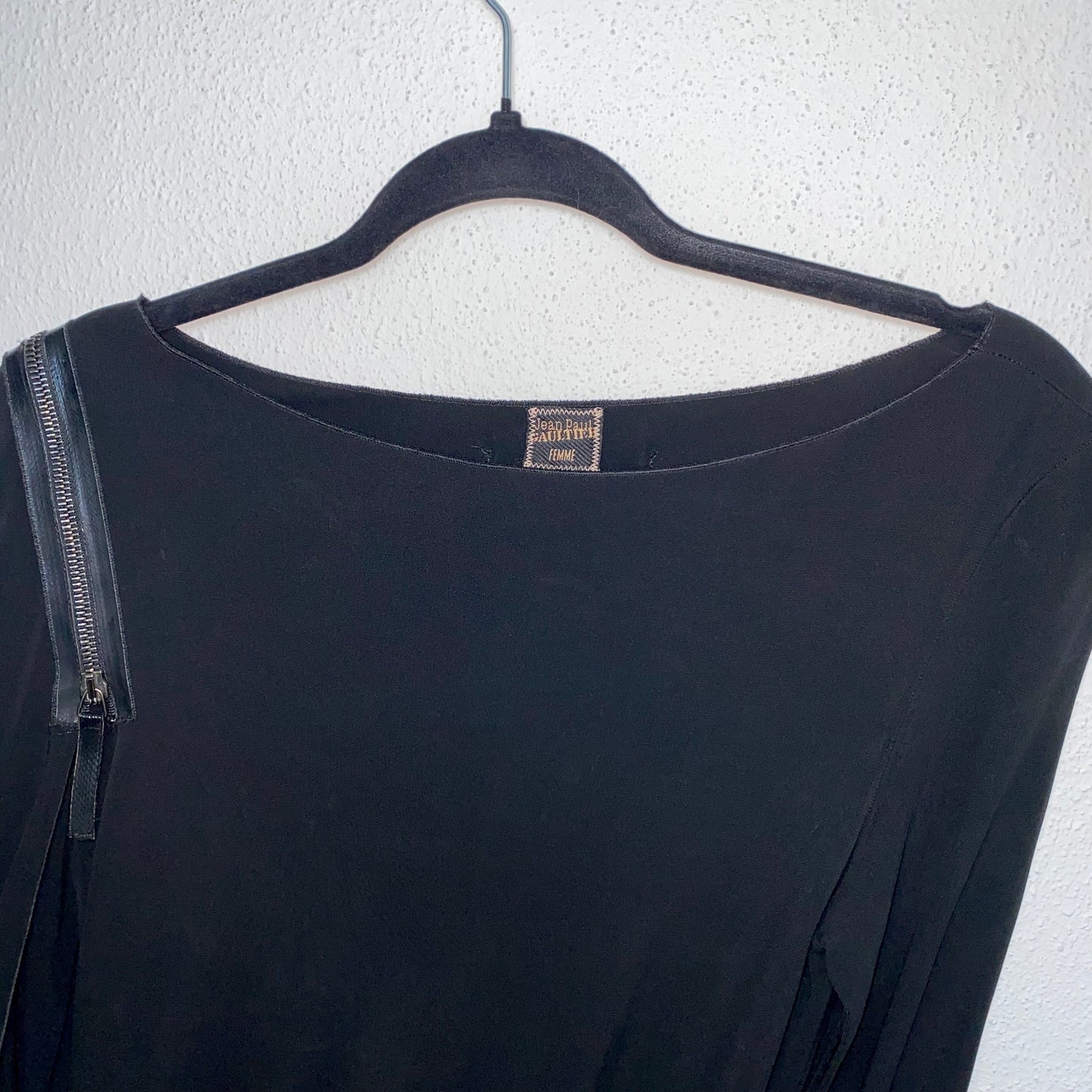 Jean Paul Gaultier black zippable dress