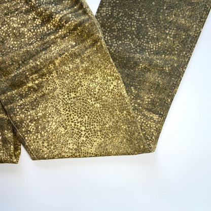 Roberto Cavalli golden mosaic-printed jeans