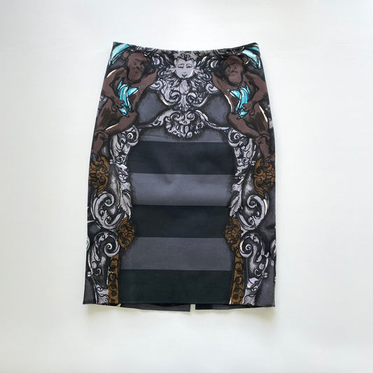 Prada SS2011 multi-coloured patterned mini-skirt