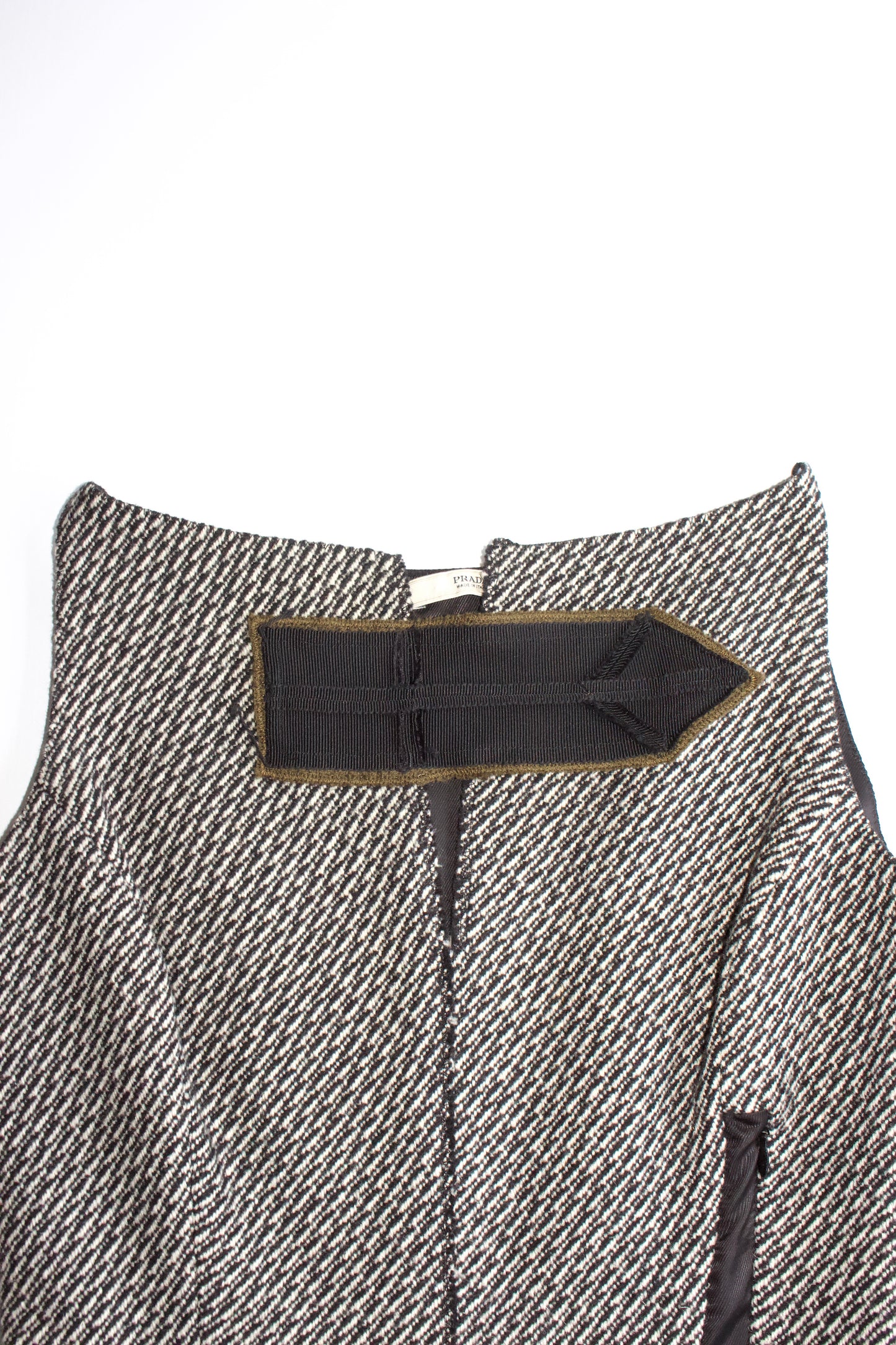 Prada FW 2003 grey wool mini-dress