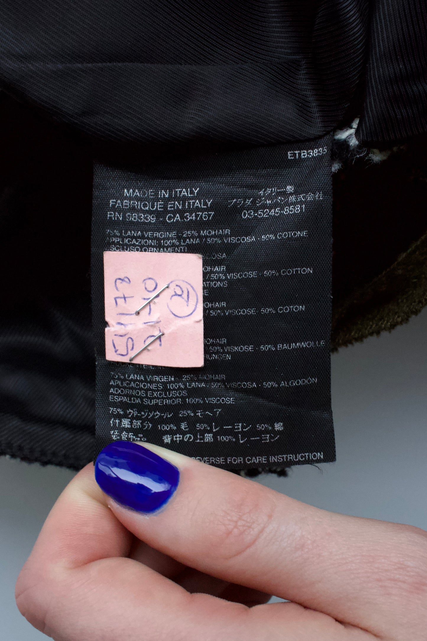 Prada FW 2003 grey wool mini-dress