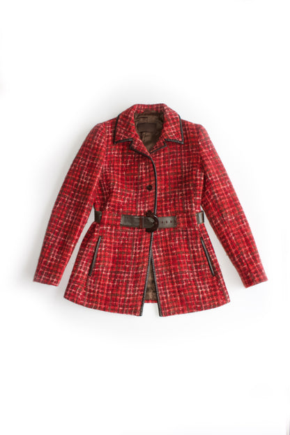 Prada FW 1996 red tweed jacket