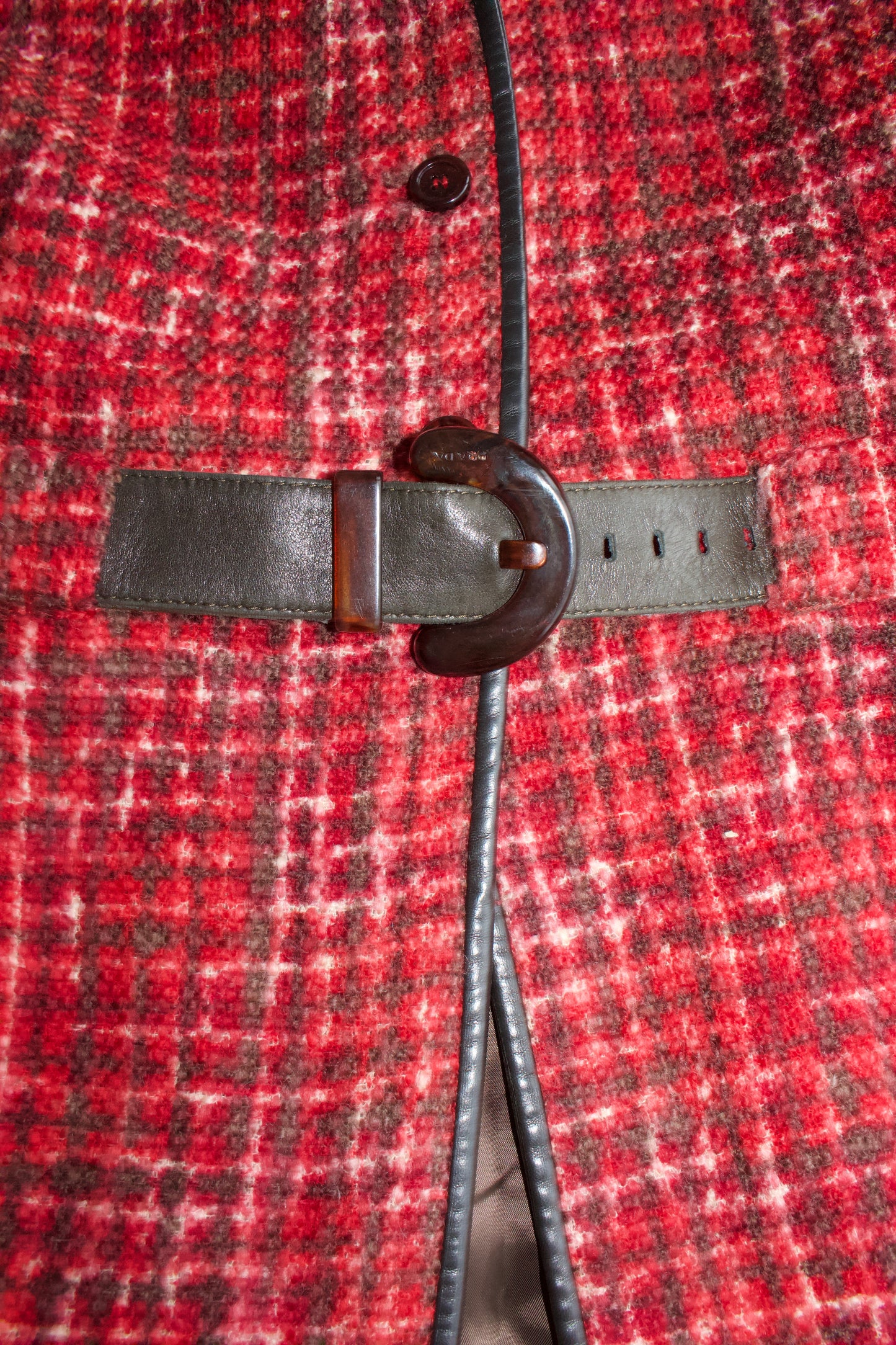 Prada FW 1996 red tweed jacket