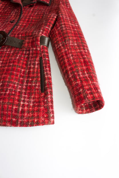 Prada FW 1996 red tweed jacket