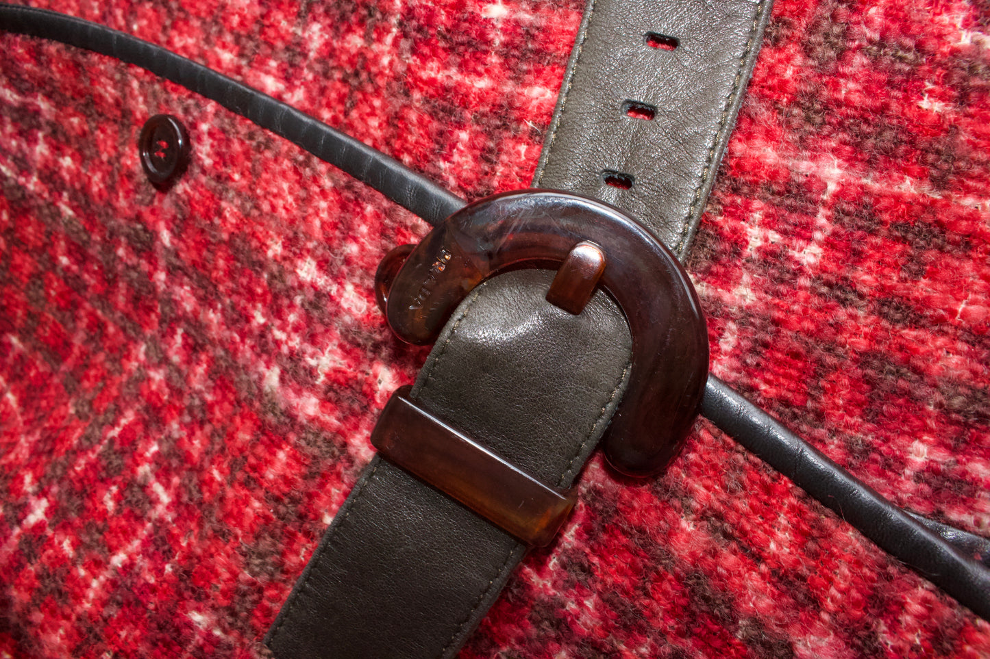 Prada FW 1996 red tweed jacket