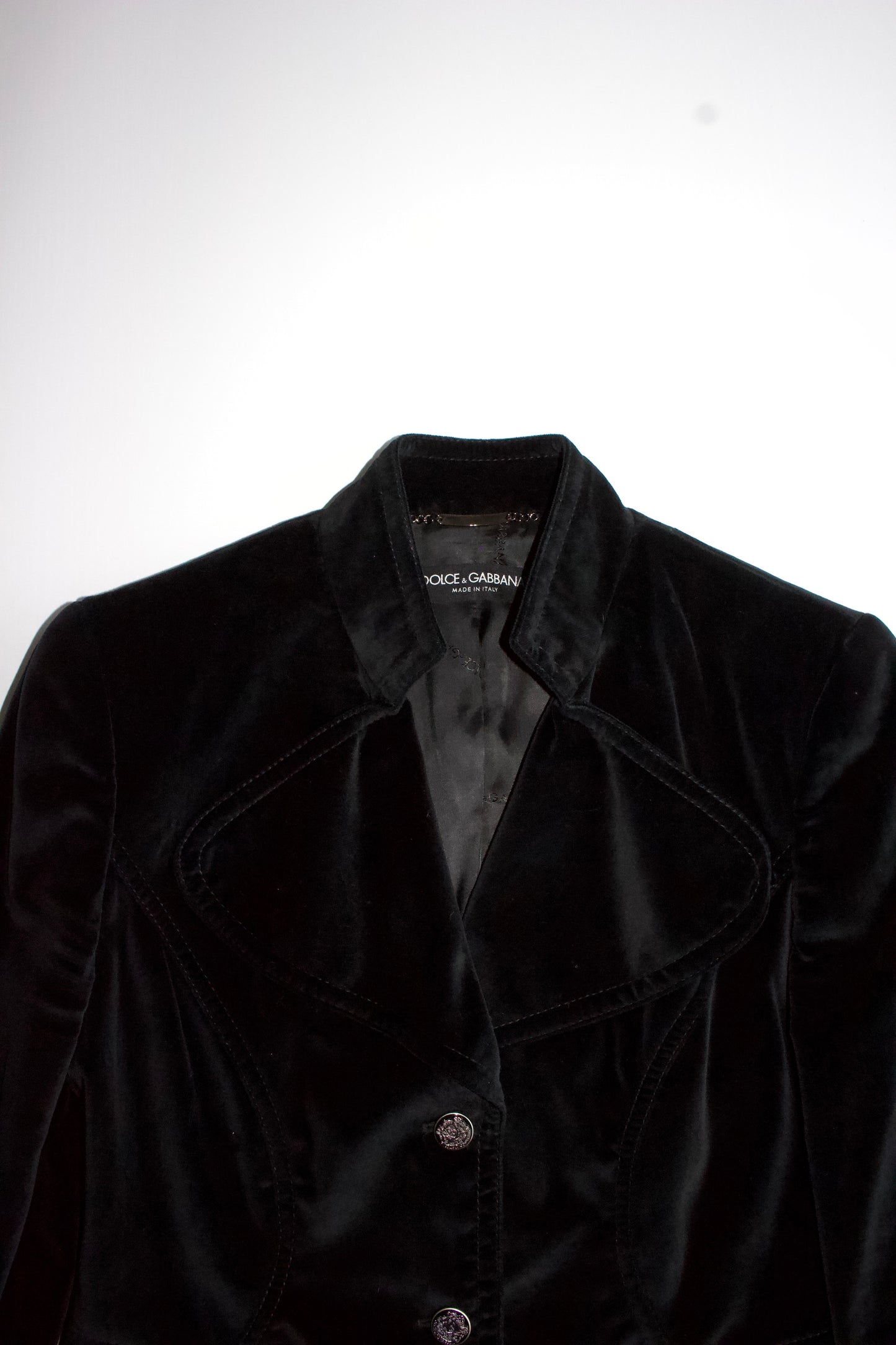 Dolce & Gabbana black velvet blazer