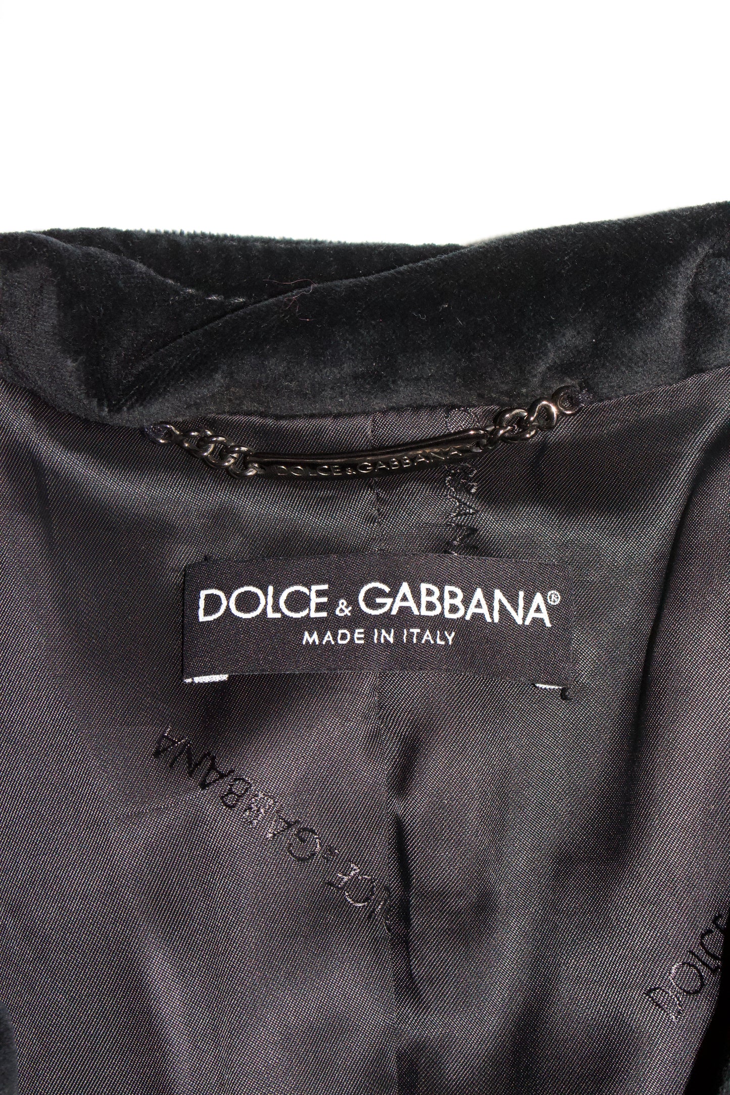 Dolce & Gabbana black velvet blazer