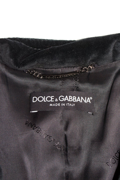 Dolce & Gabbana black velvet blazer