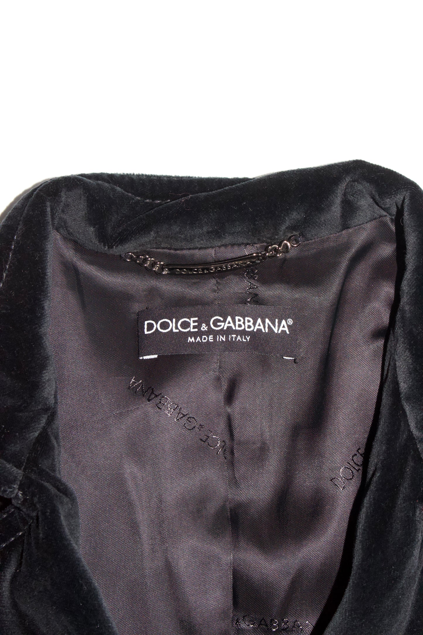Dolce & Gabbana black velvet blazer