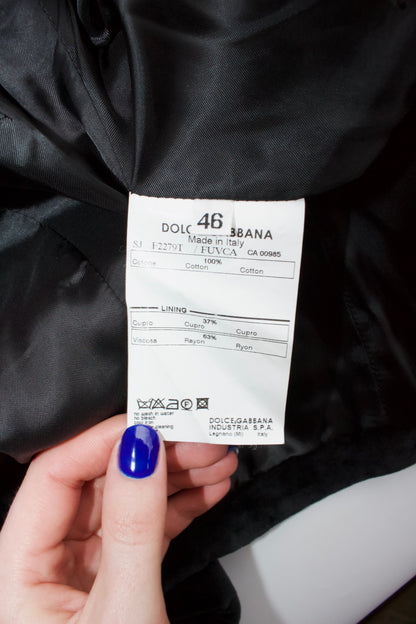Dolce & Gabbana black velvet blazer