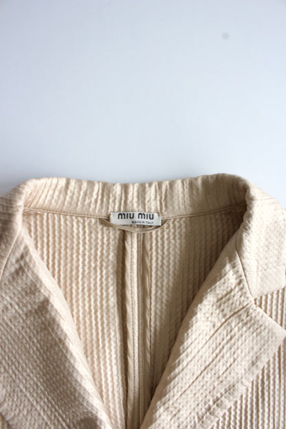 Miu Miu FW 2007 beige silk-wool blazer