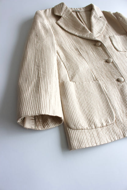 Miu Miu FW 2007 beige silk-wool blazer