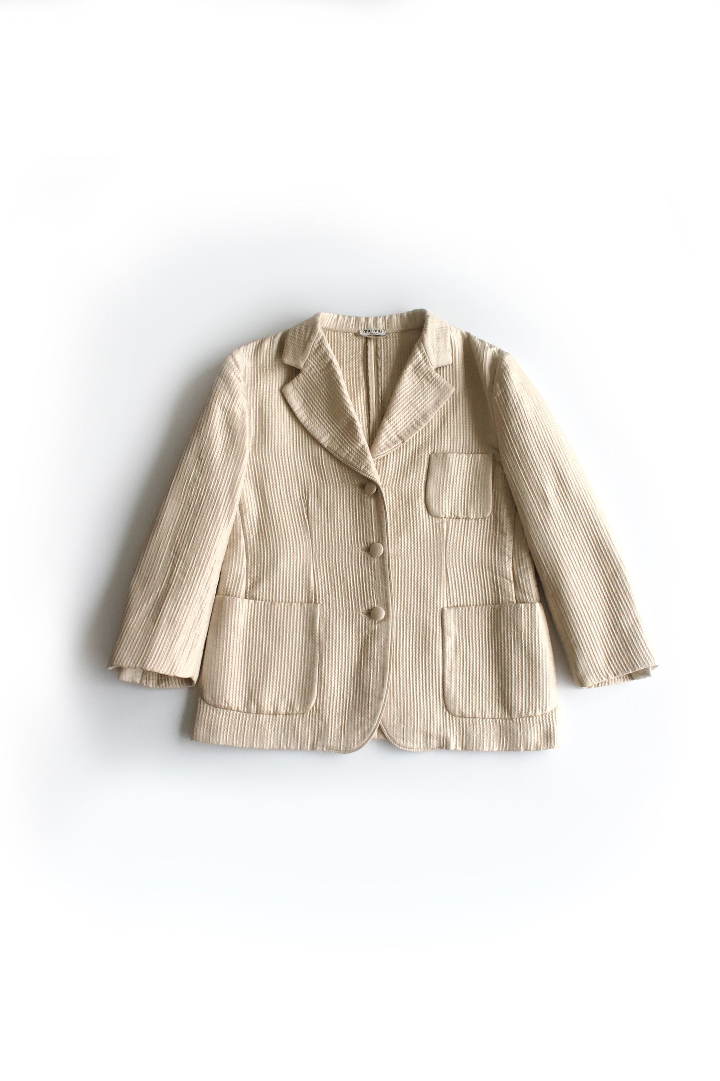 Miu Miu FW 2007 beige silk-wool blazer