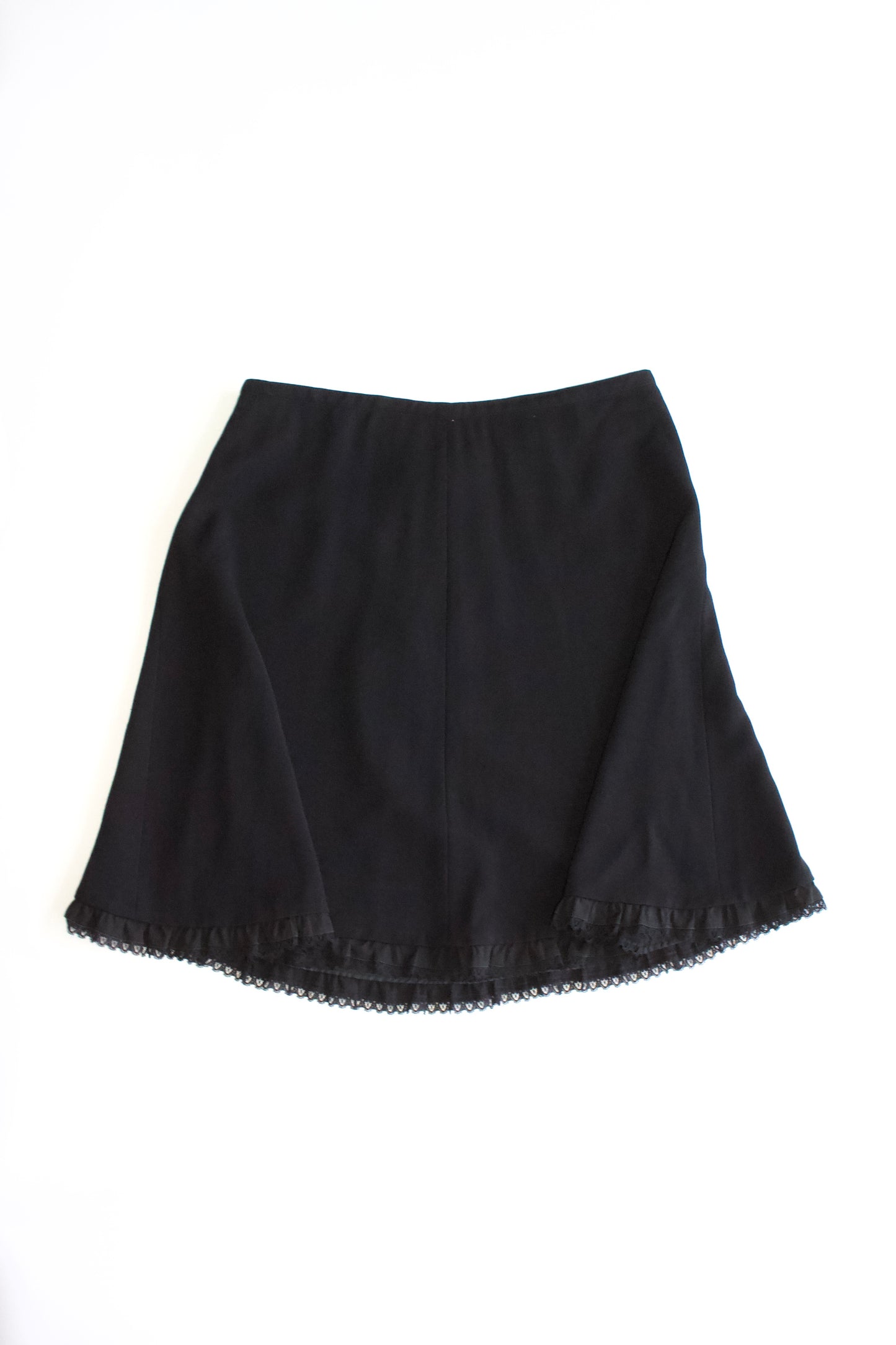 Prada FW 2010 black wool midi-skirt