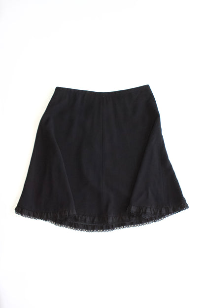 Prada FW 2010 black wool midi-skirt