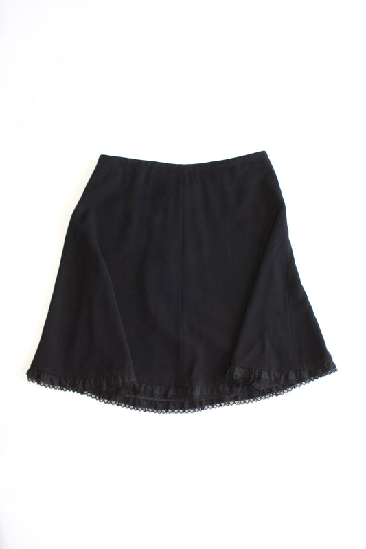 Prada FW 2010 black wool midi-skirt