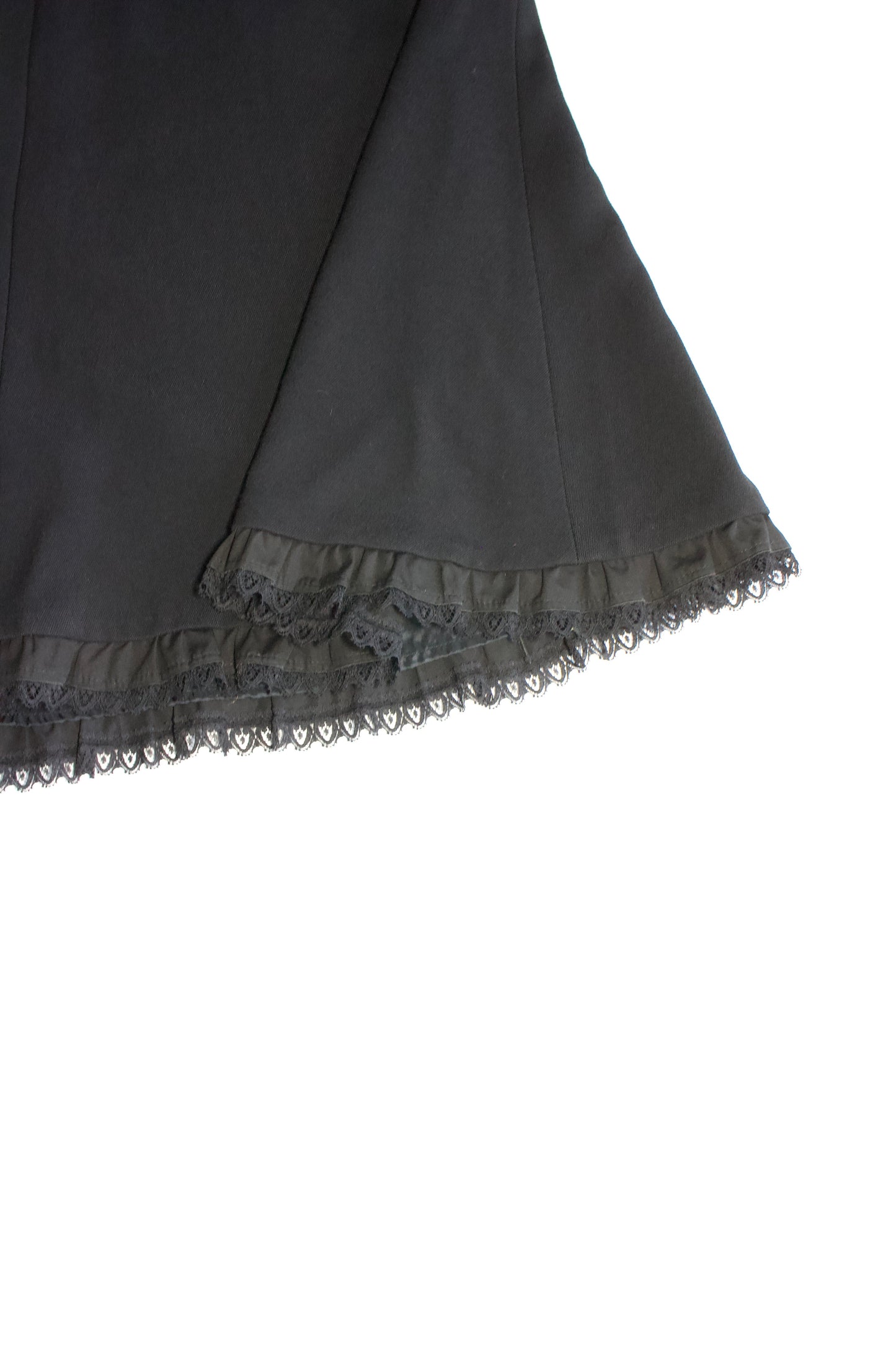 Prada FW 2010 black wool midi-skirt