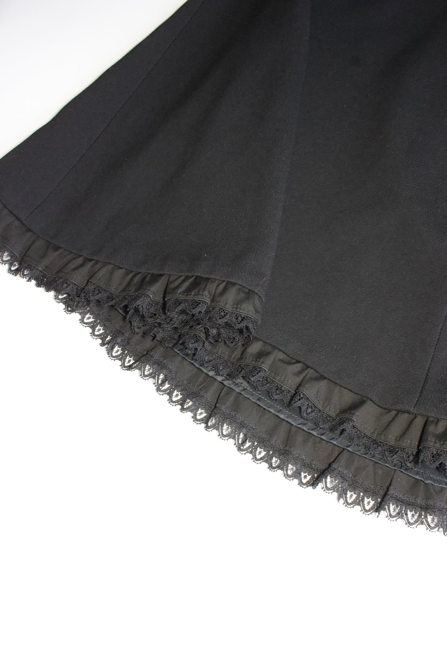 Prada FW 2010 black wool midi-skirt