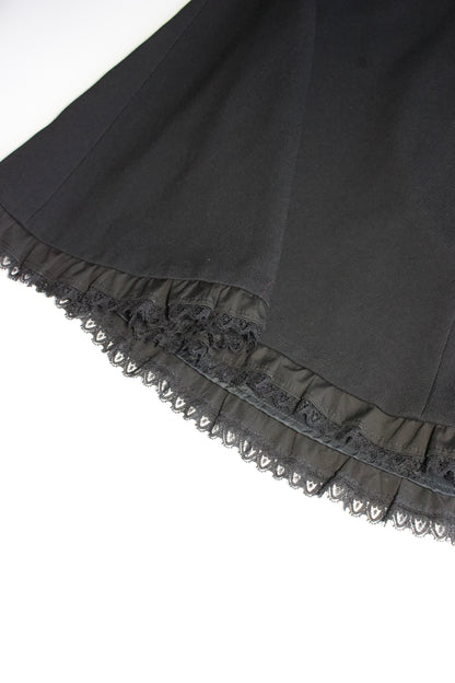 Prada FW 2010 black wool midi-skirt