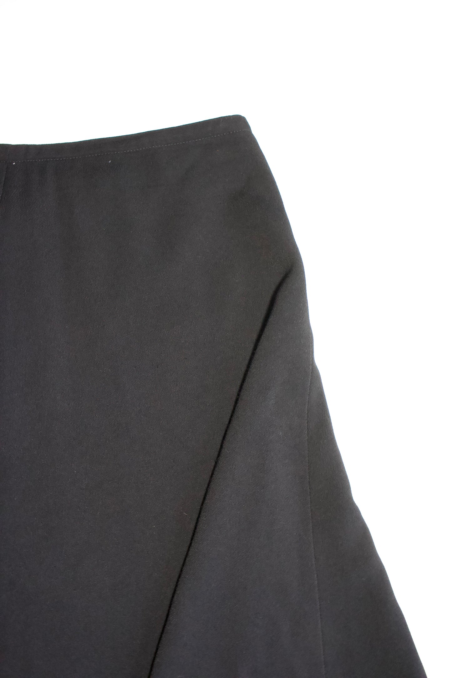 Prada FW 2010 black wool midi-skirt
