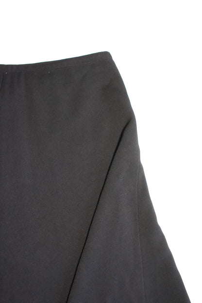 Prada FW 2010 black wool midi-skirt