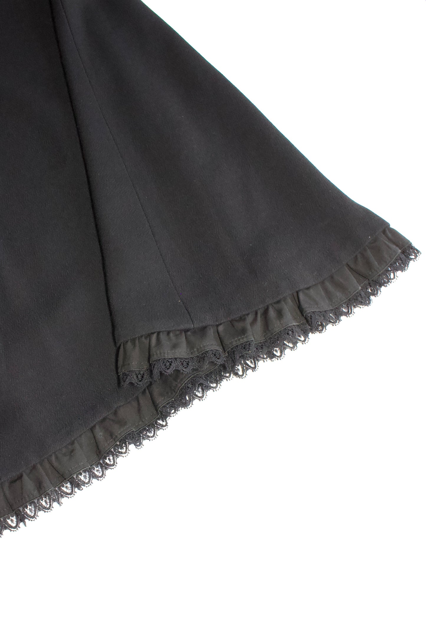 Prada FW 2010 black wool midi-skirt