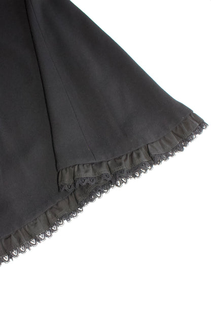 Prada FW 2010 black wool midi-skirt
