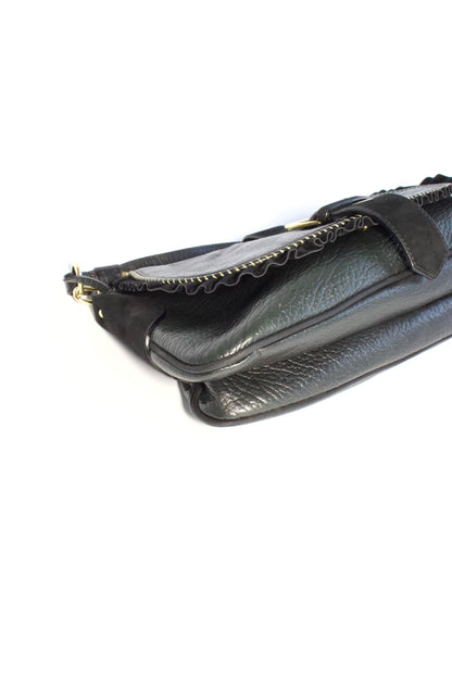 Roberto Cavalli black leather shoulder bag