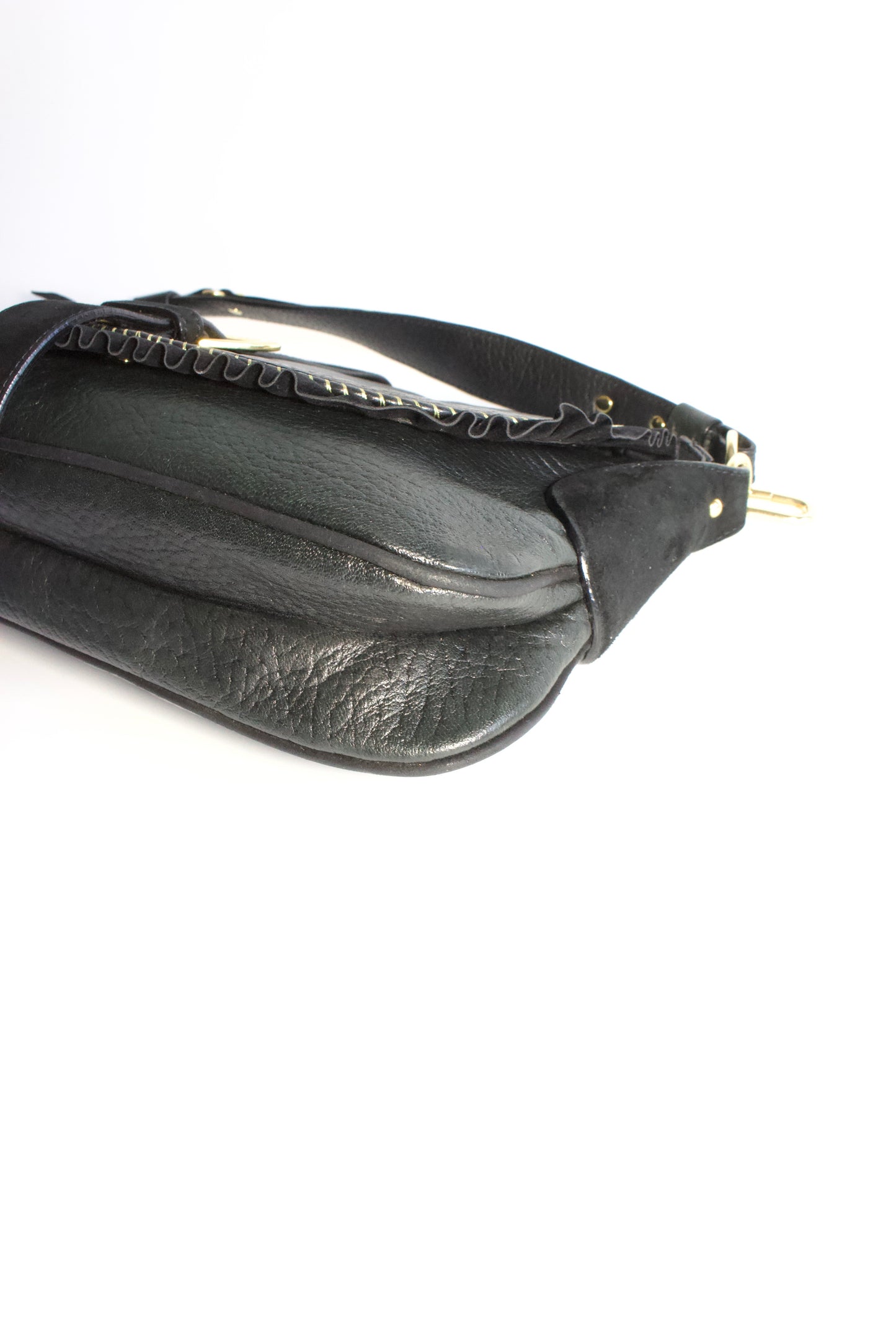 Roberto Cavalli black leather shoulder bag