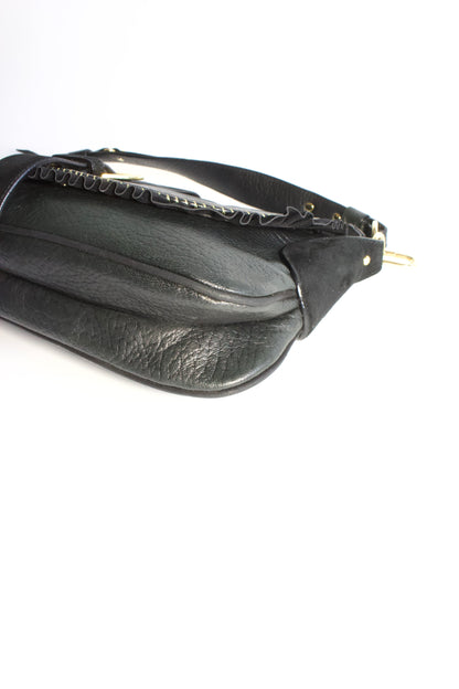 Roberto Cavalli black leather shoulder bag