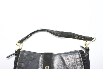 Roberto Cavalli black leather shoulder bag