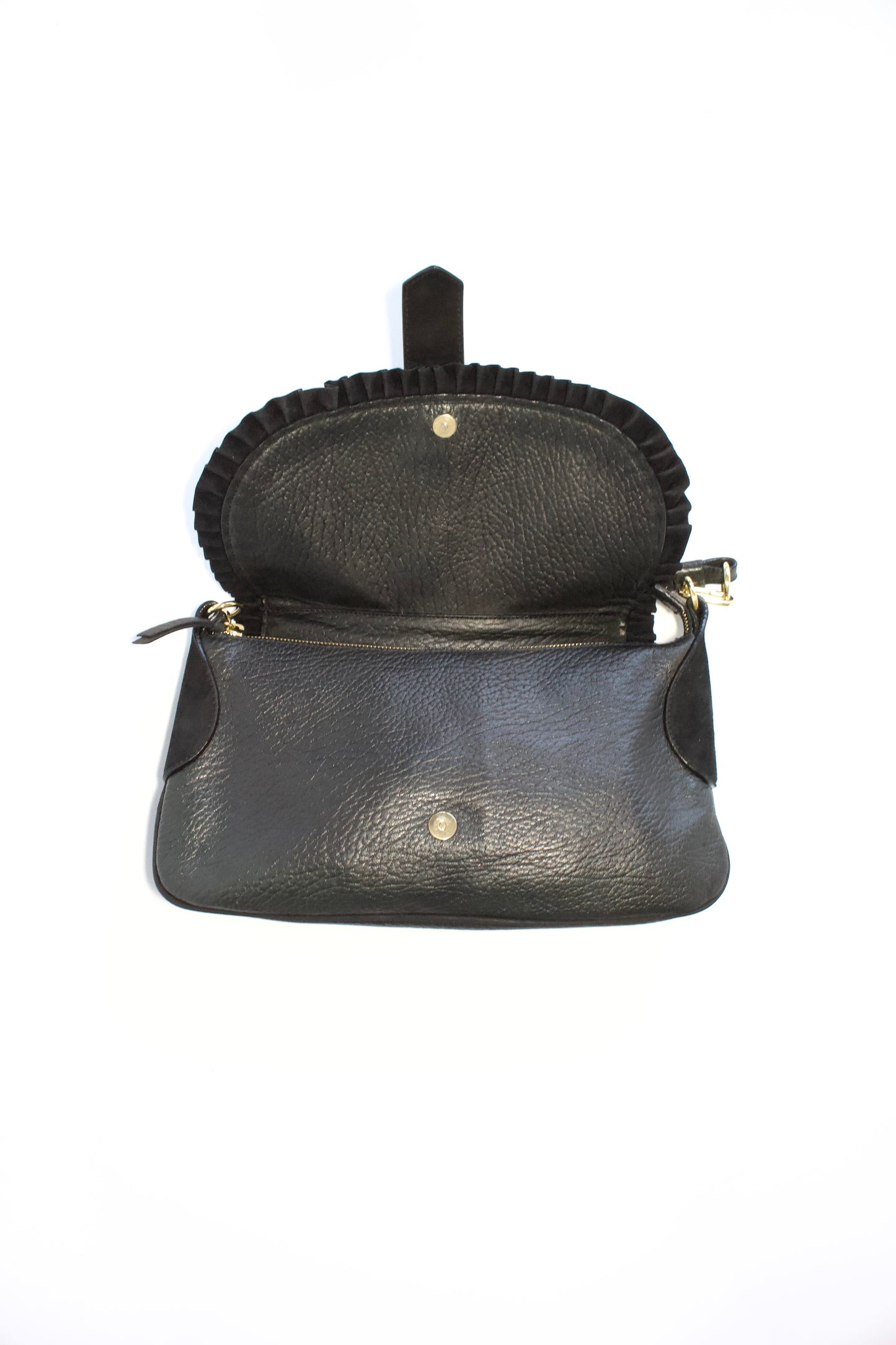 Roberto Cavalli black leather shoulder bag