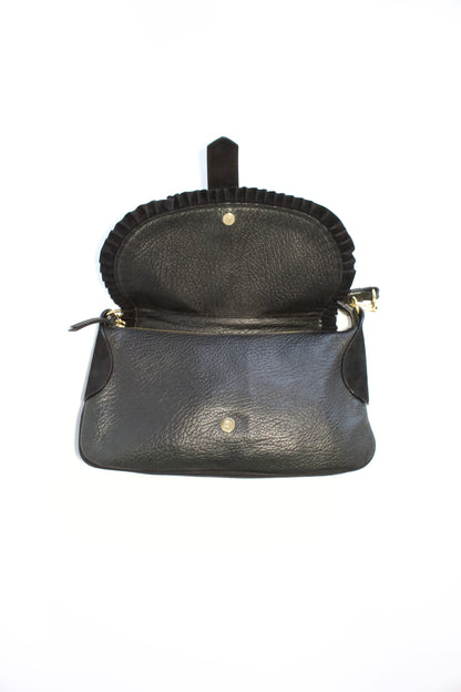 Roberto Cavalli black leather shoulder bag