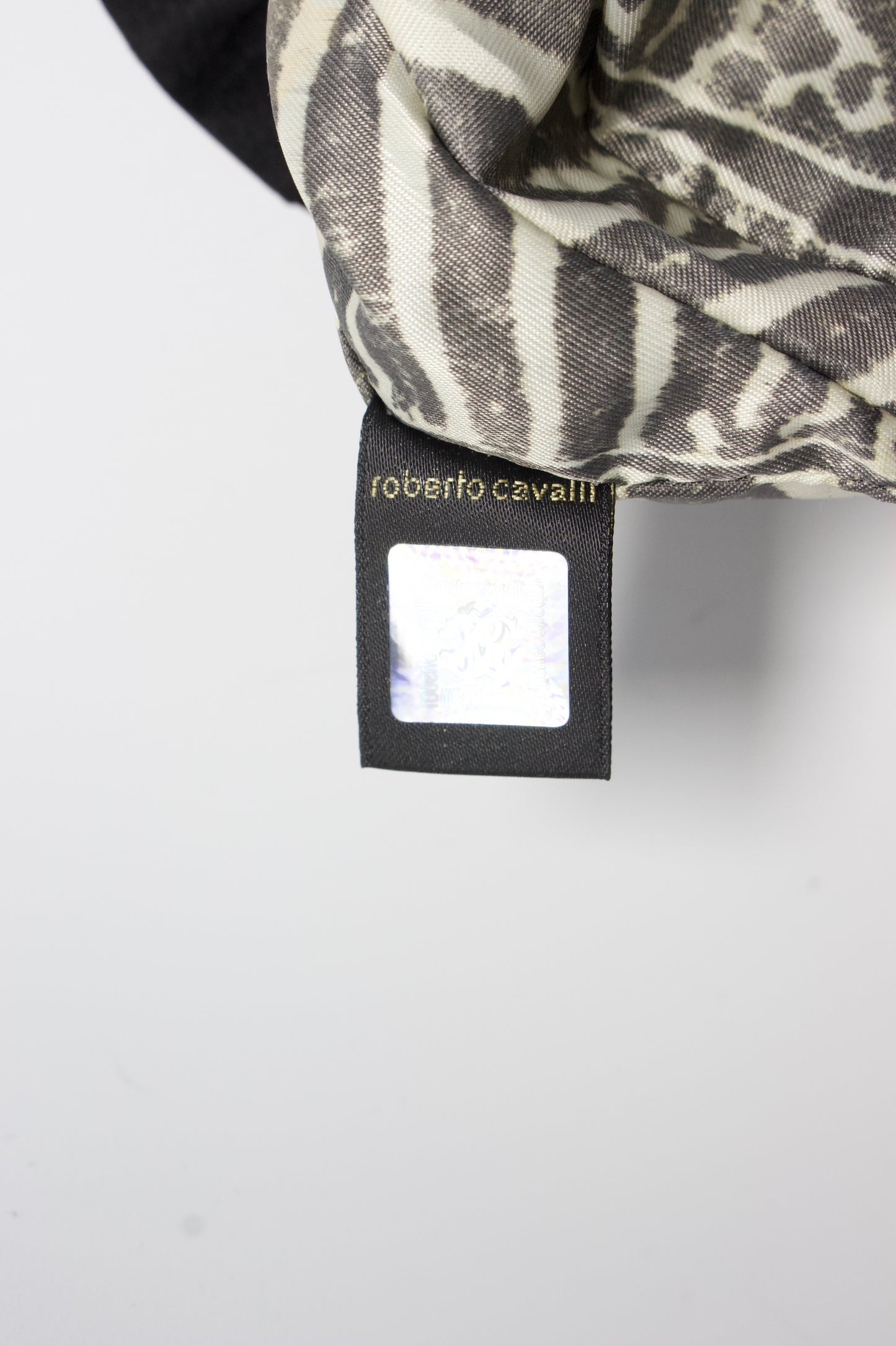 Roberto Cavalli black leather shoulder bag