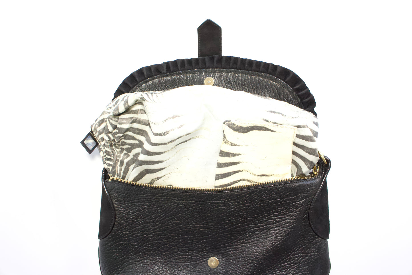 Roberto Cavalli black leather shoulder bag