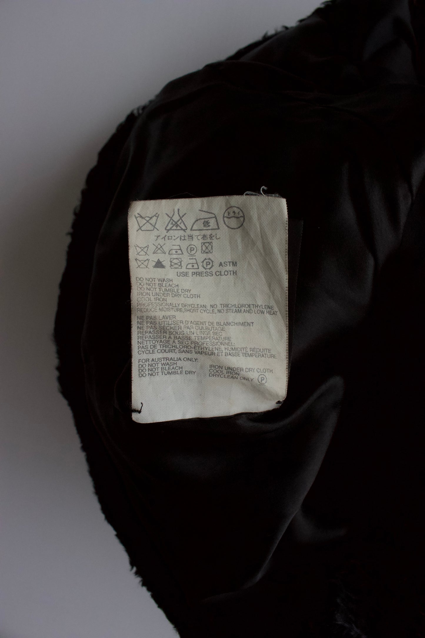 Miu Miu FW 2005 black goat fur jacket