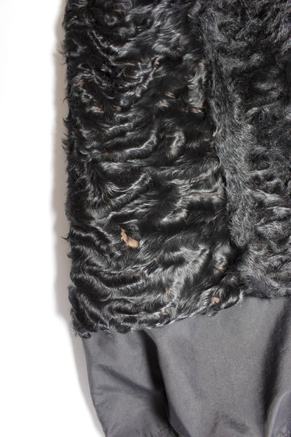Miu Miu FW 2005 black goat fur jacket