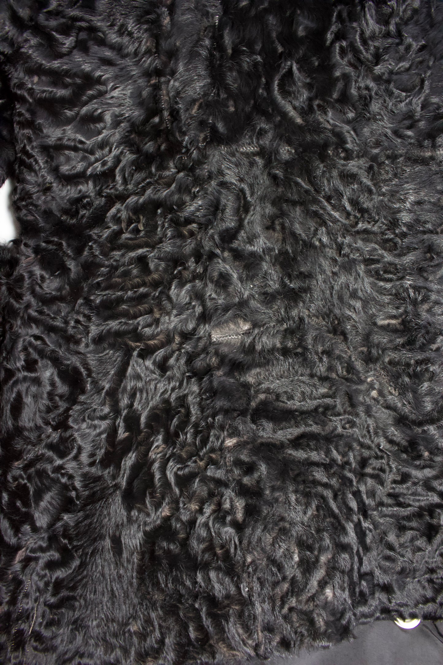 Miu Miu FW 2005 black goat fur jacket