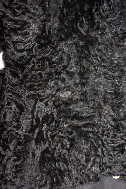 Miu Miu FW 2005 black goat fur jacket