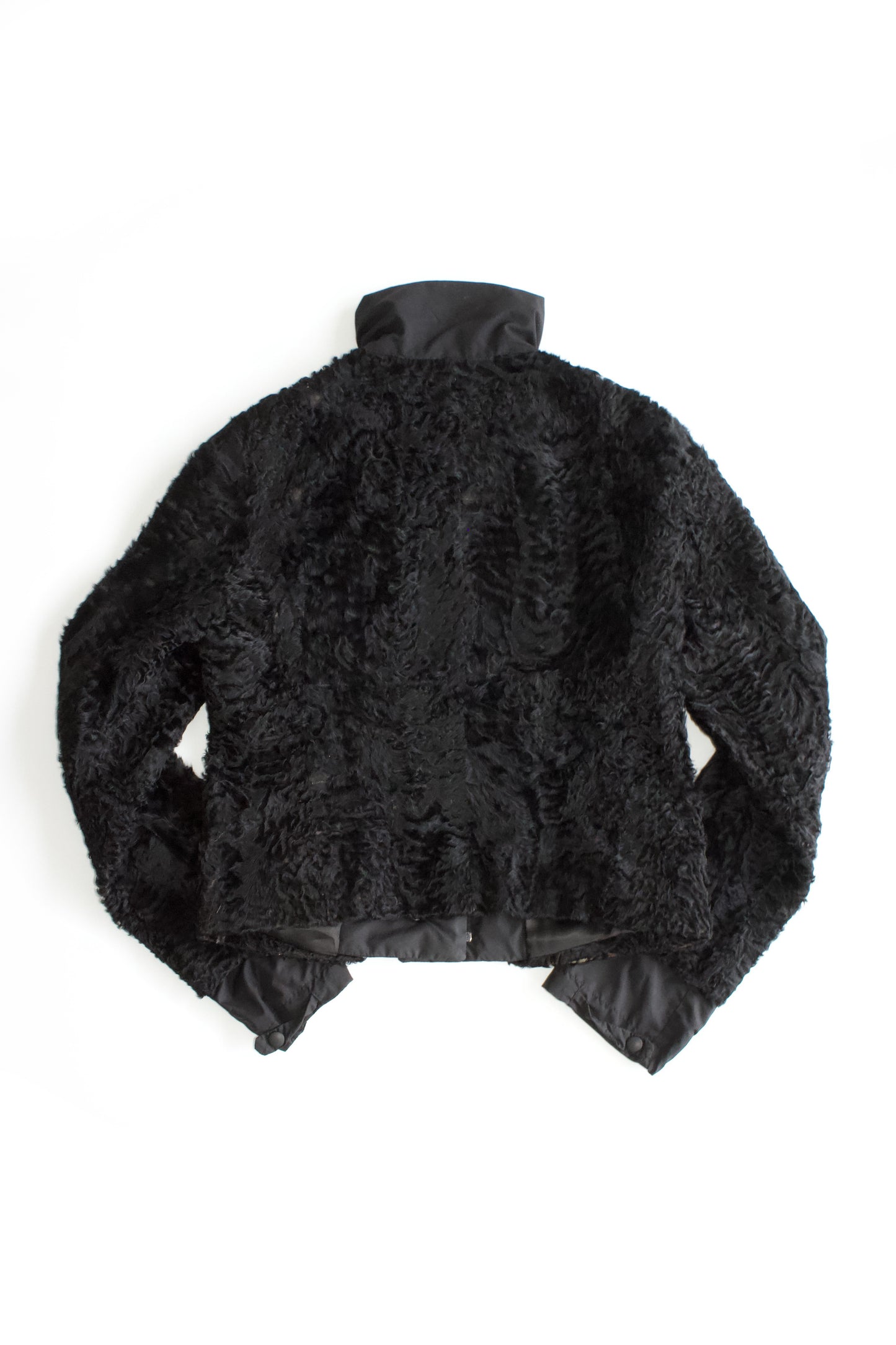 Miu Miu FW 2005 black goat fur jacket