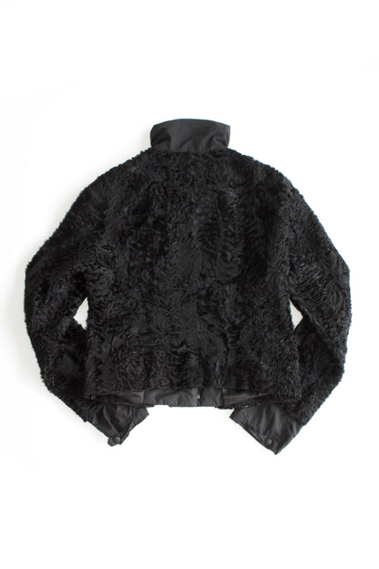 Miu Miu FW 2005 black goat fur jacket